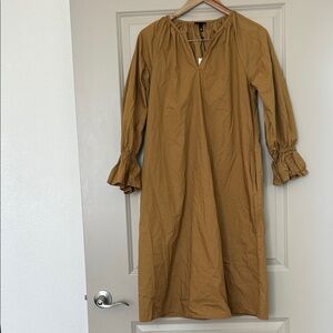 Who What Wear Tan Long Sleeve Dress